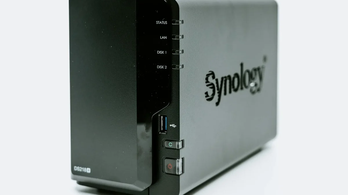 gray Synology machine