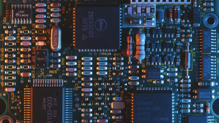 blue circuit board