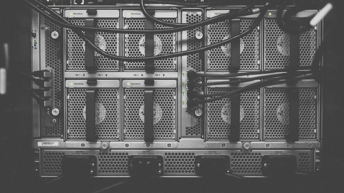 photo of computer cables